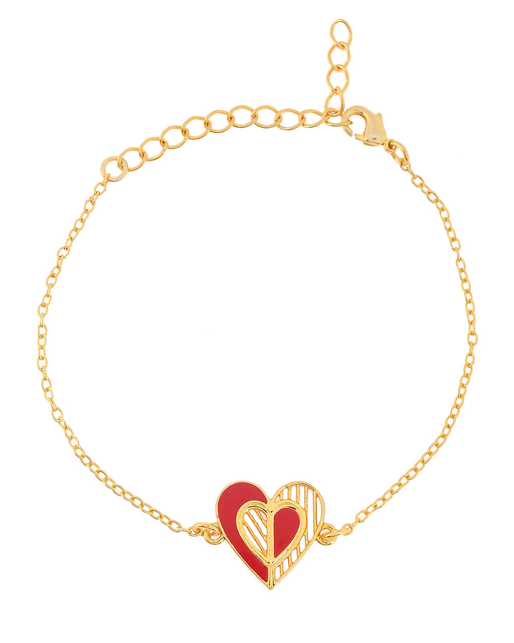 Women's Edgy Heart Bracelet - Voylla