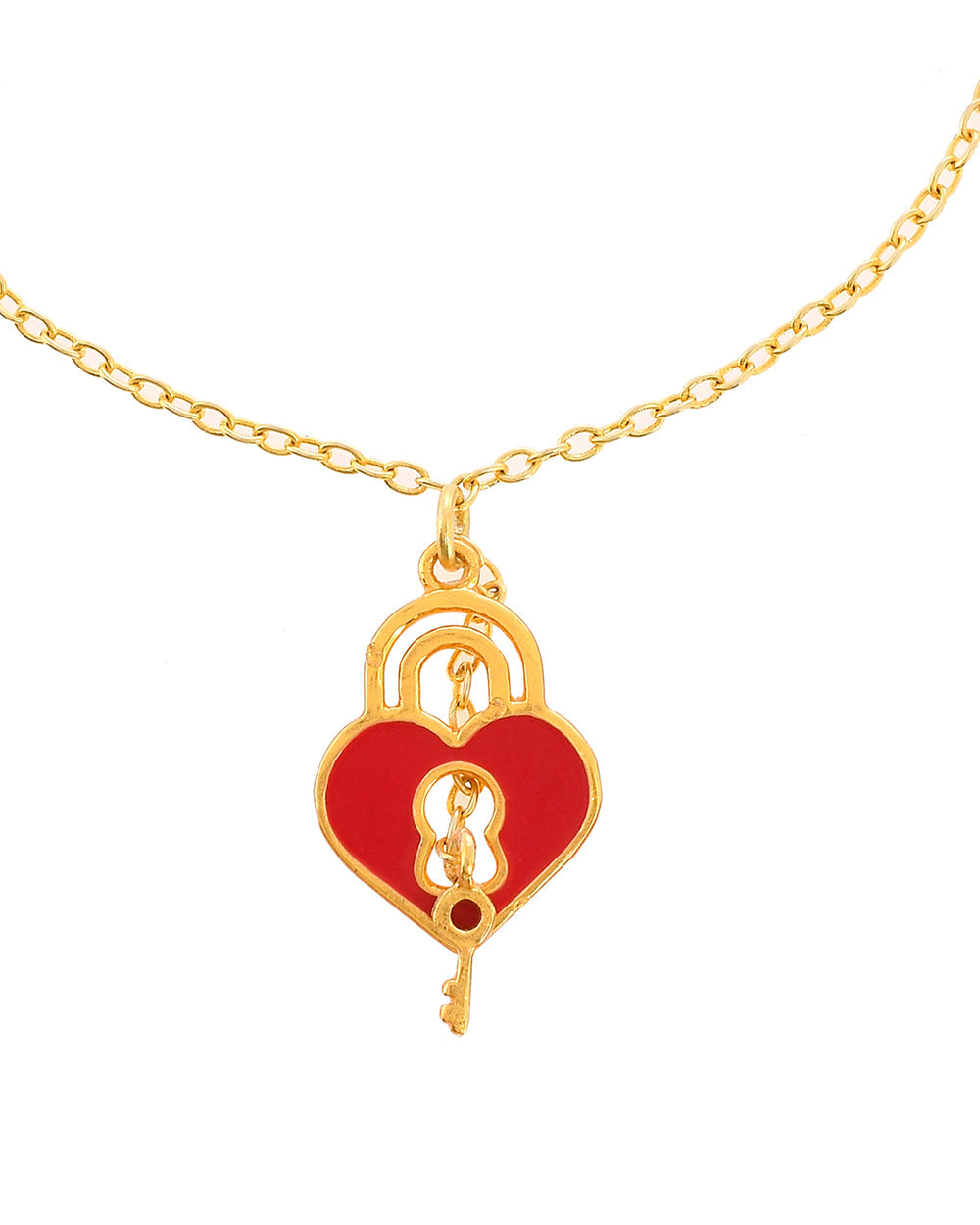 Women's Heart And Key Bracelet - Voylla