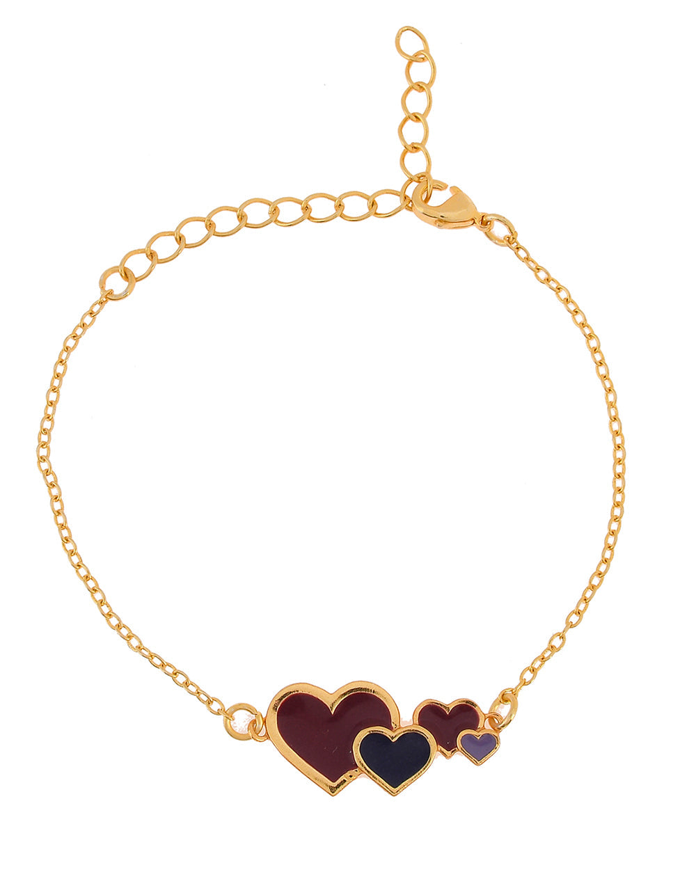 Women's Enamelled Hearts Bracelet - Voylla