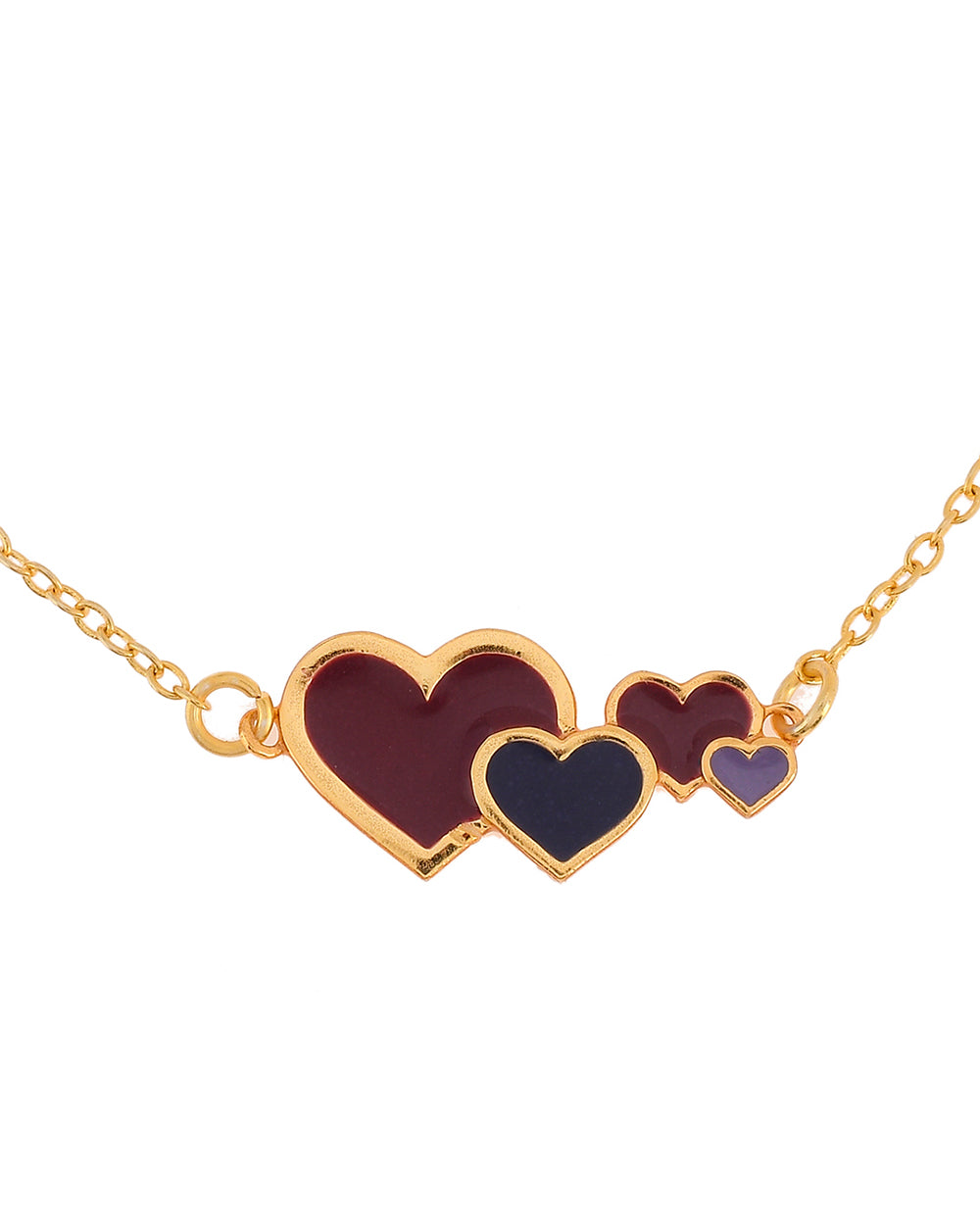 Women's Enamelled Hearts Bracelet - Voylla