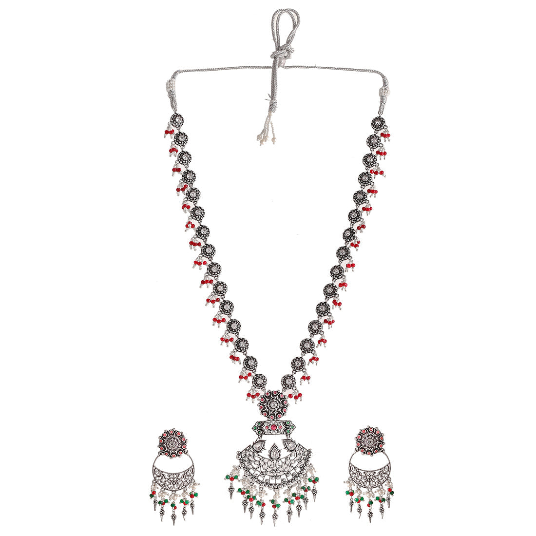 Women's Abharan Heavily Embellished Opulent Jewellery Set - Voylla