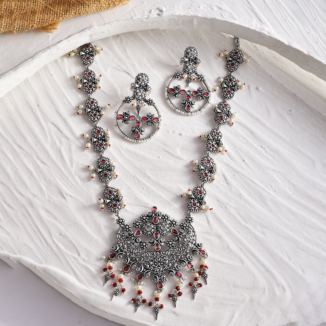 Women's Abharan Opulent Ethnic Jewellery Set - Voylla