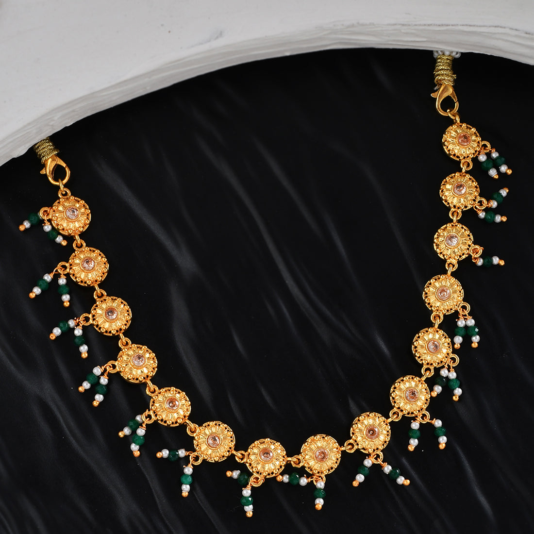 Women's Abharan Gold Plated Lightly Embellished Necklace - Voylla