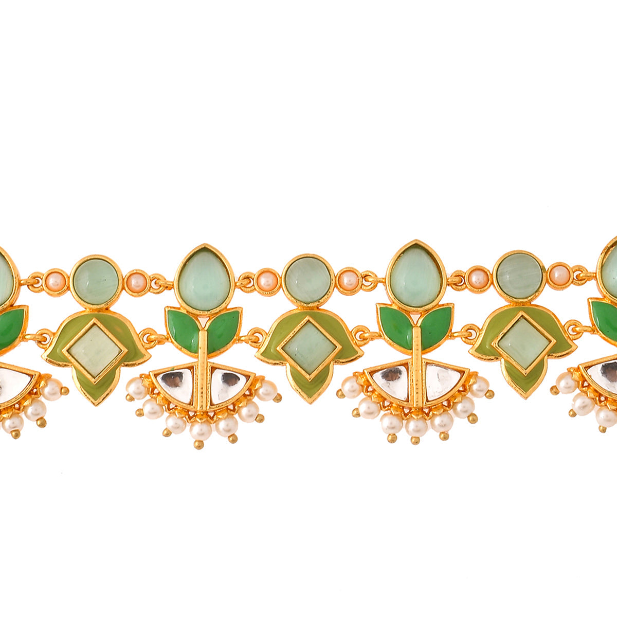 Women's Forever More Lotus Choker Necklace Set - Voylla