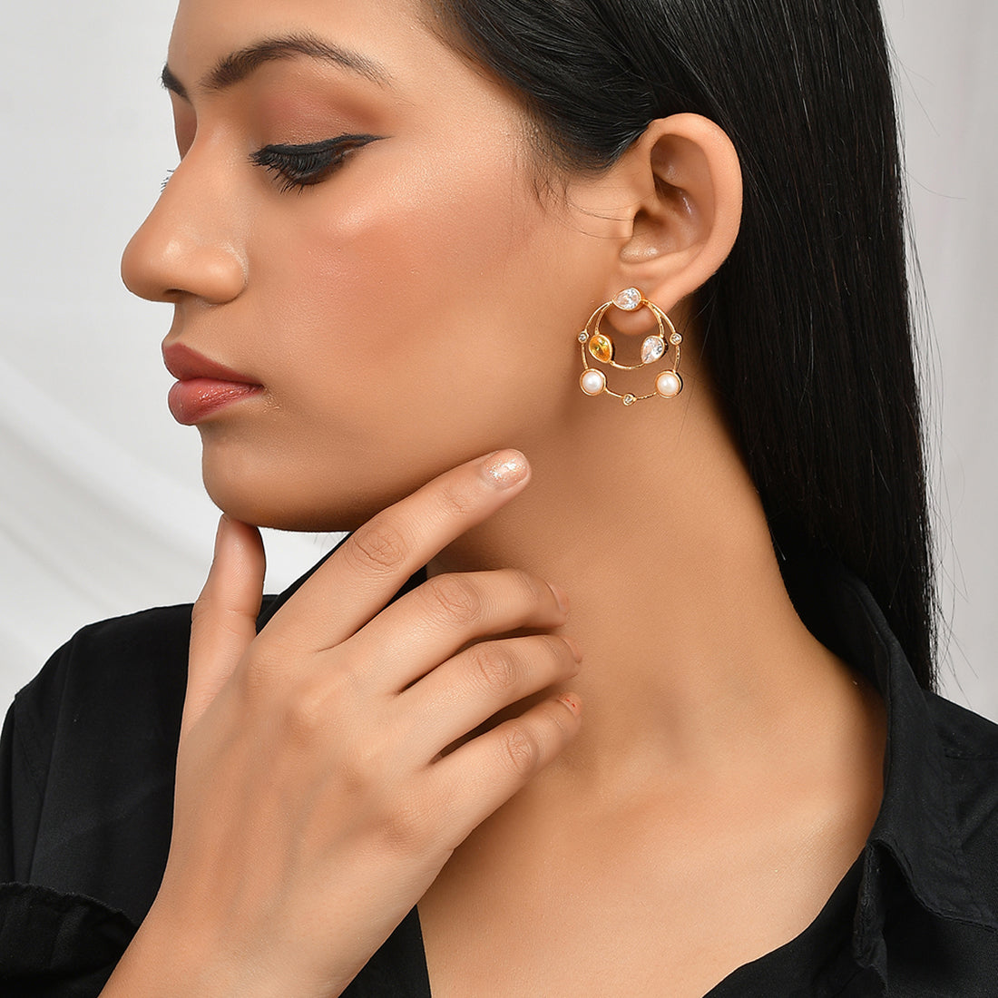 Women's Zehrah Statement Stud Earrings - Voylla