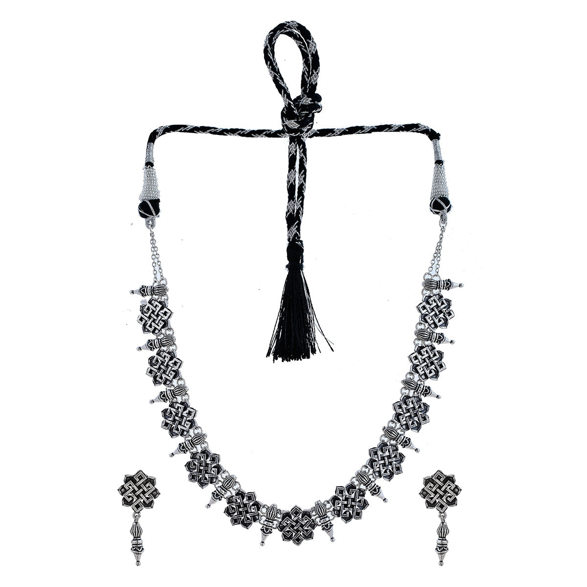 Women's Bodhi Eternal Knot Necklace Set - Voylla