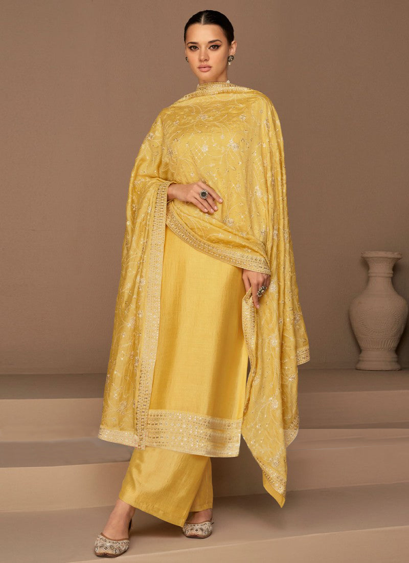 Women's Yellow Embroidery Viscose Kurti Collection - Dwija Fashion