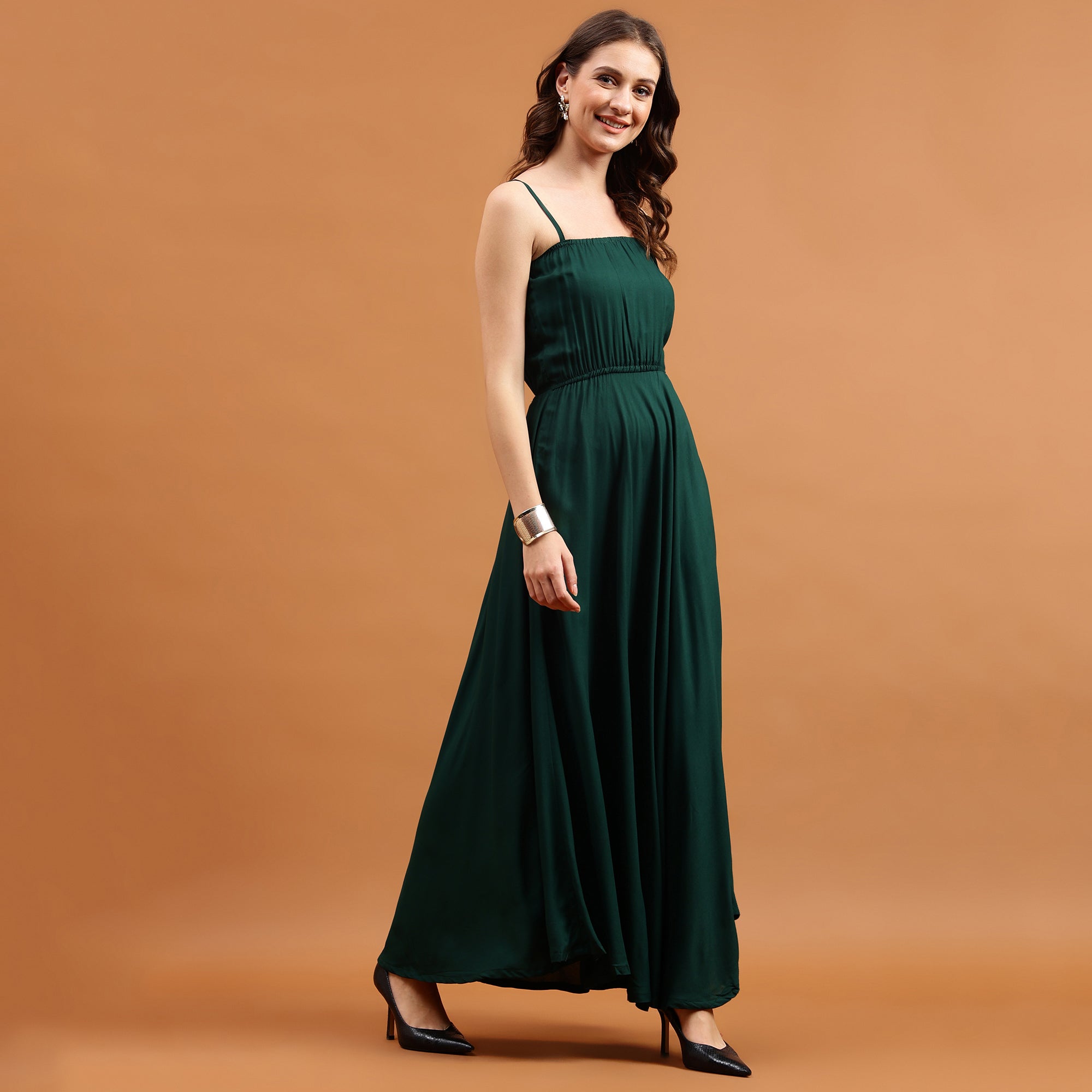 Women's Green Viscose Rayon Top - Dwija Fashion