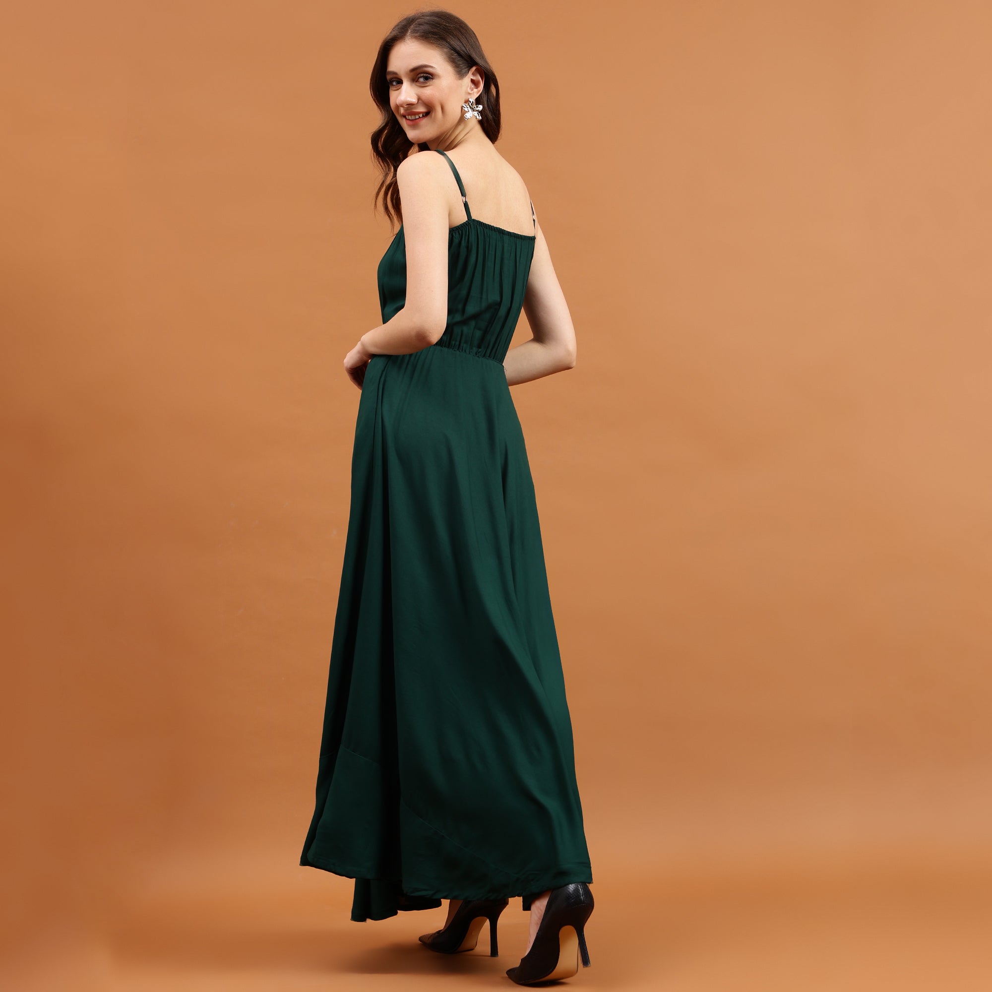 Women's Green Viscose Rayon Top - Dwija Fashion