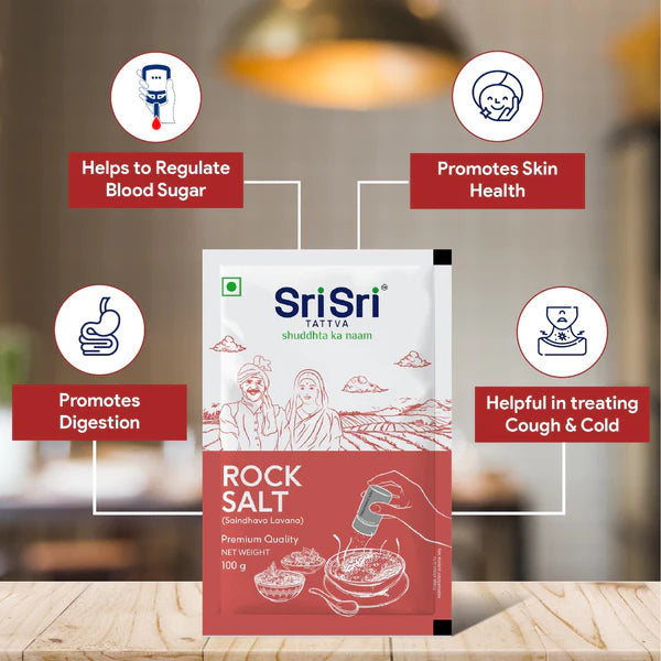 Rock Salt - Premium Quality, 100g - Sri Sri Tattva