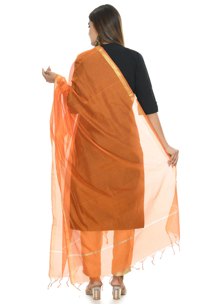 Women's Banarsi Chanderi Piping Dupatta Mfd0031
