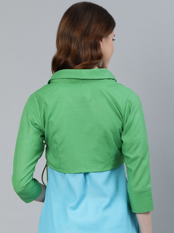 Women's Green Short Jacket - Aks