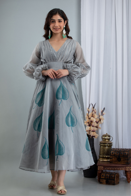Women's Fannah Hand Painted Styled Gown - Saras The Label