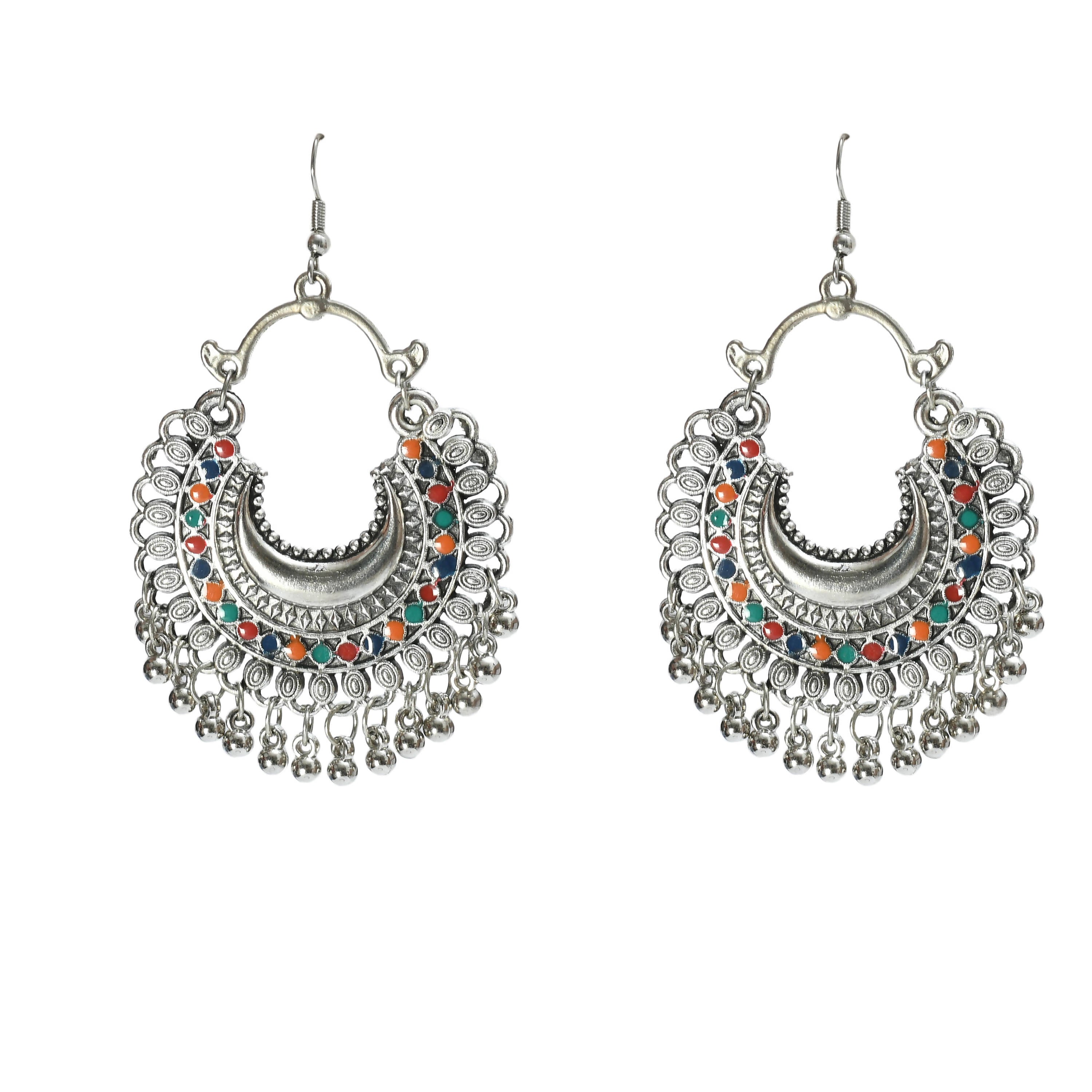 Kamal Johar Traditional Multi colour Necklace with Earrings Jkms_105