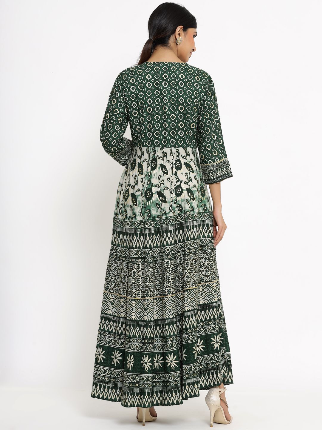 Women's Printed Flared Dress - Juniper