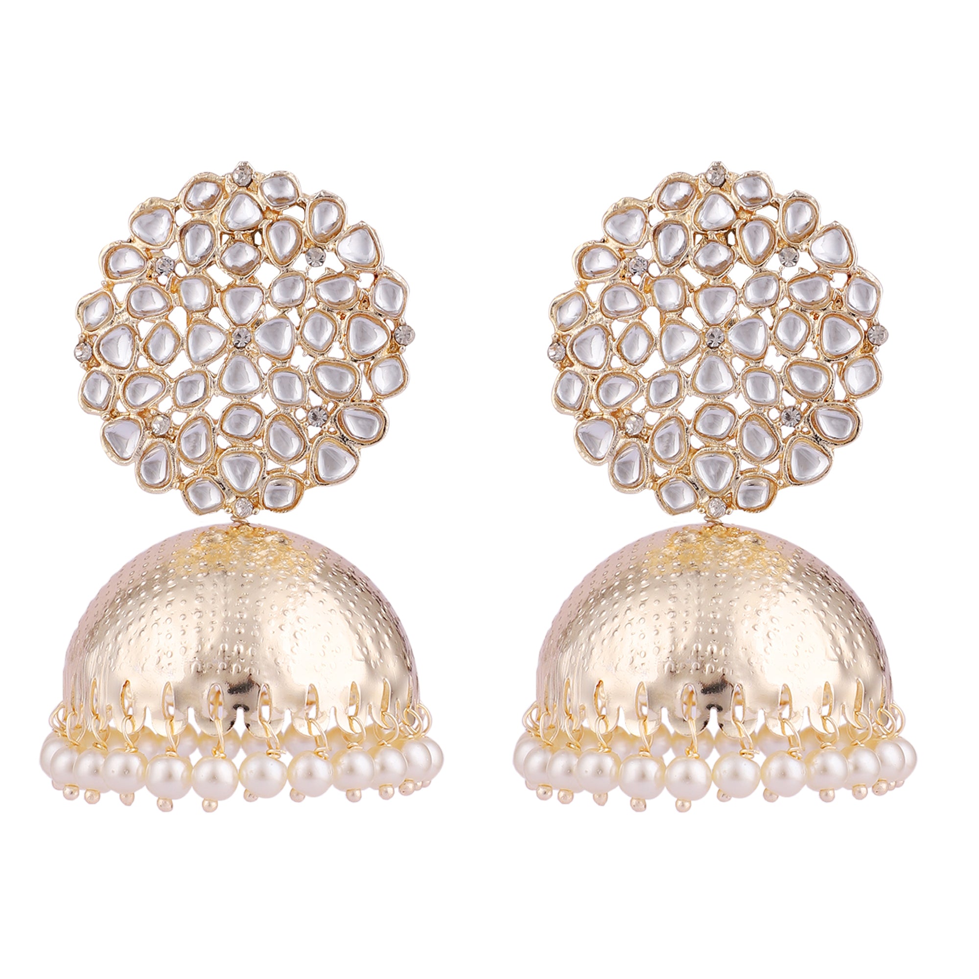 Women's Luxury Gold Color Jhumka - Zaffre Collections