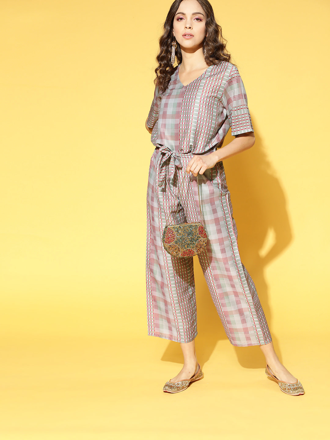 Women's Multi Color Digital Print Basic Jumpsuit by Ziyaa- (1pc set)