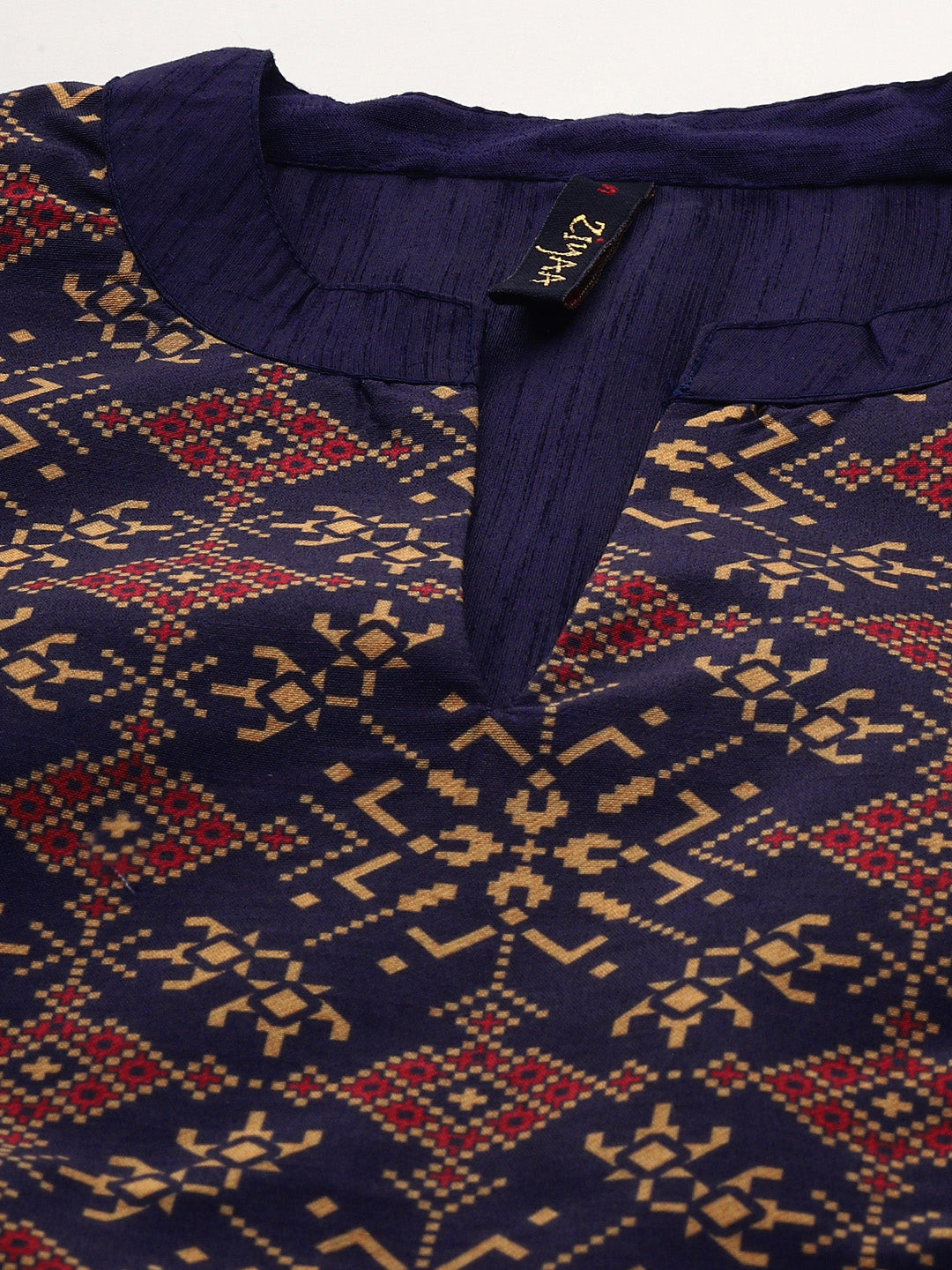 Women's Blue Poly Silk Kurta and Pant Set by Ziyaa (2pc Set)