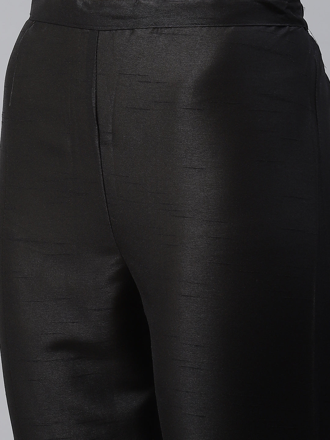 Women's Black Foil Printed A-Line Kurta And Pant by Ziyaa- (2pcs set)