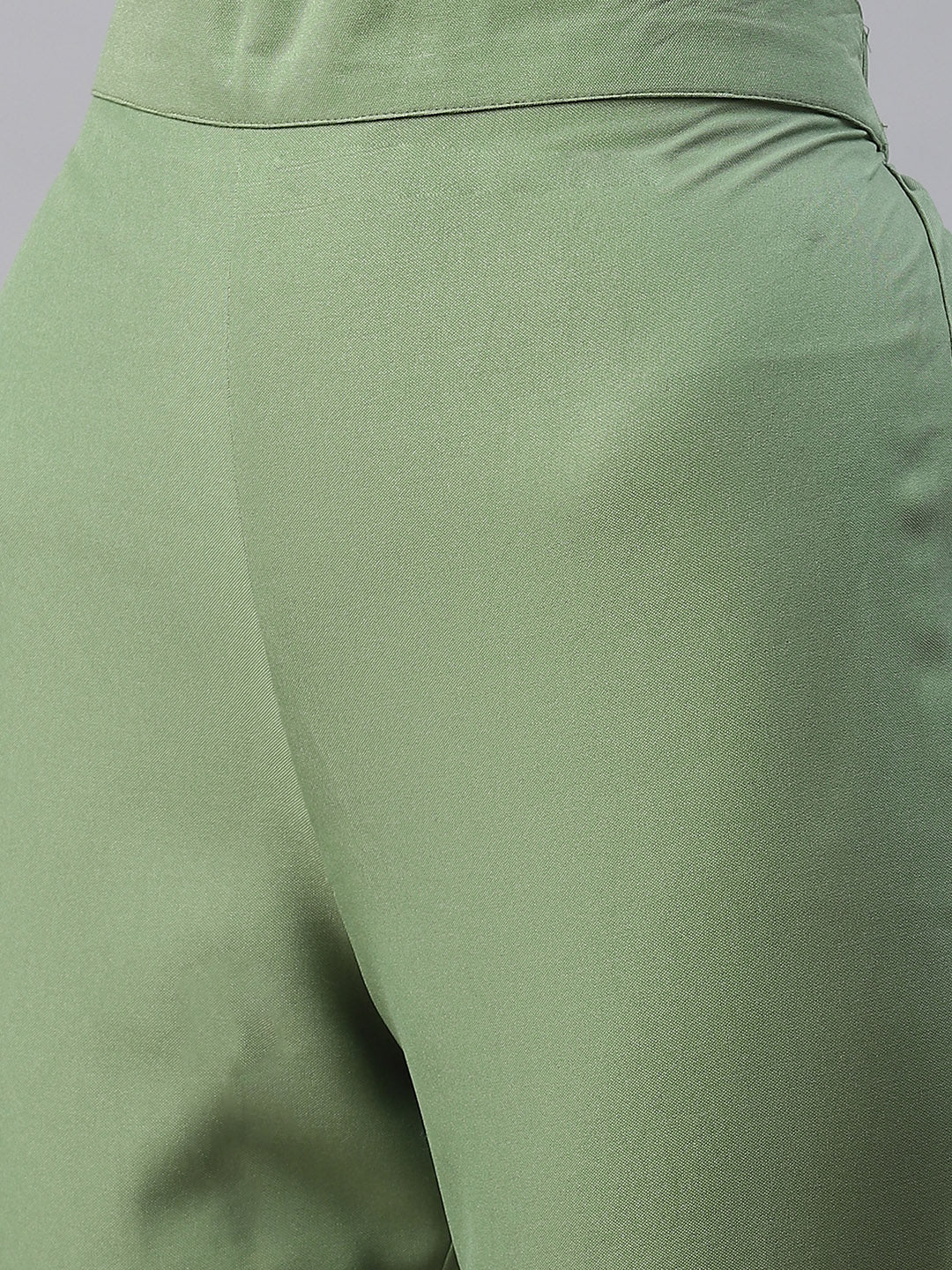 Women Green Rayon Kurta With Pant by Ziyaa (2pcs Set)