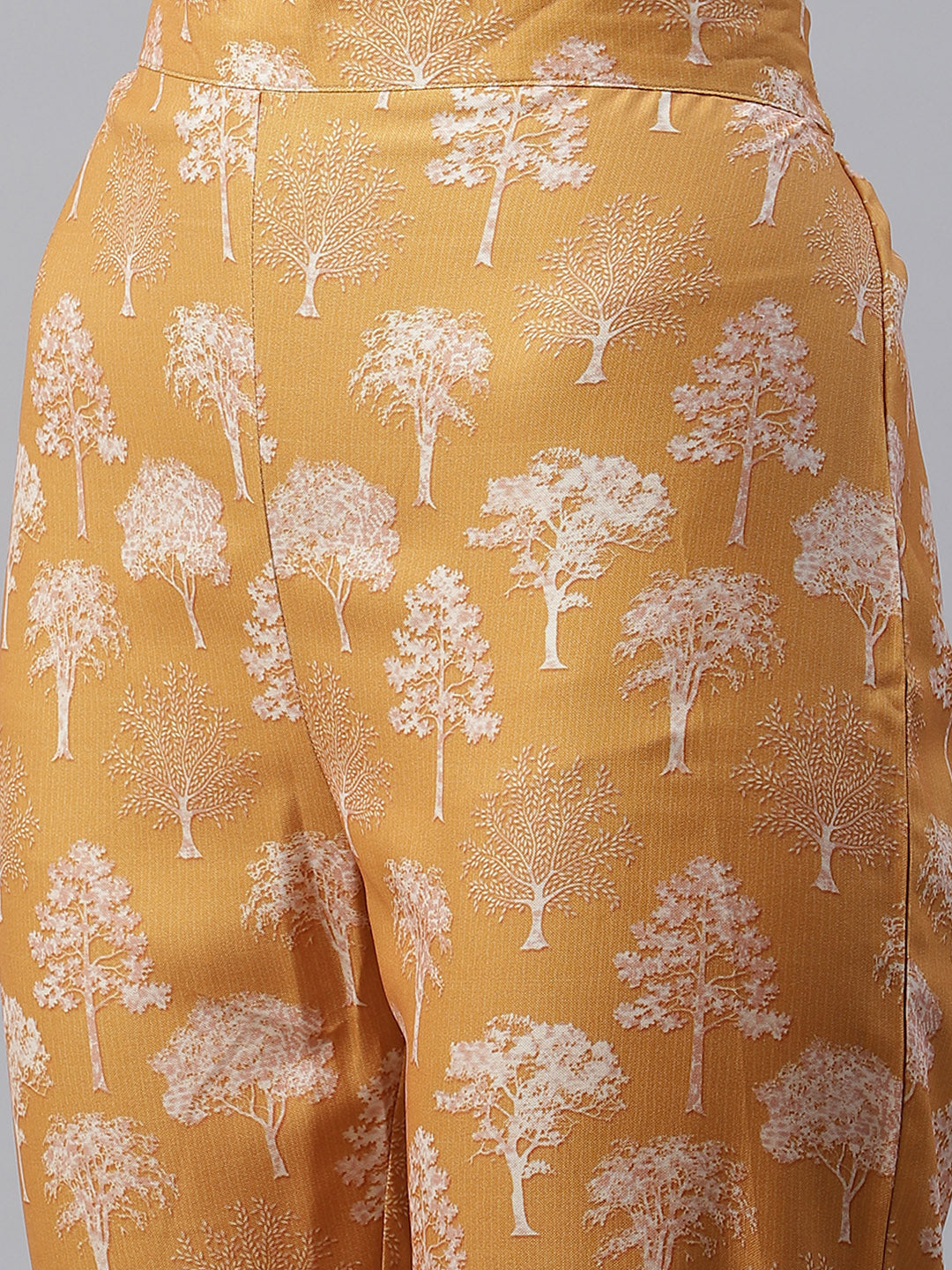 Women's Mustard Digital Printed Kurta And Pant by Ziyaa- (2pcs set)
