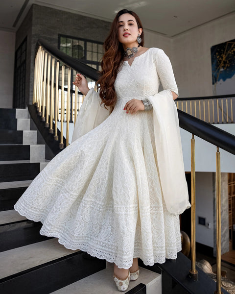 Andmary Franka cotton dress white