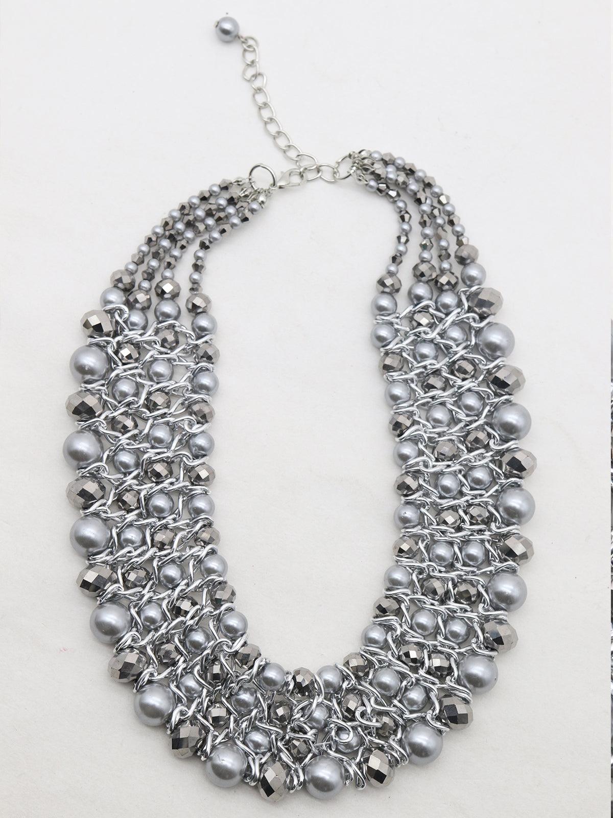 Women's Adorning Grey Pearl Necklace - Odette