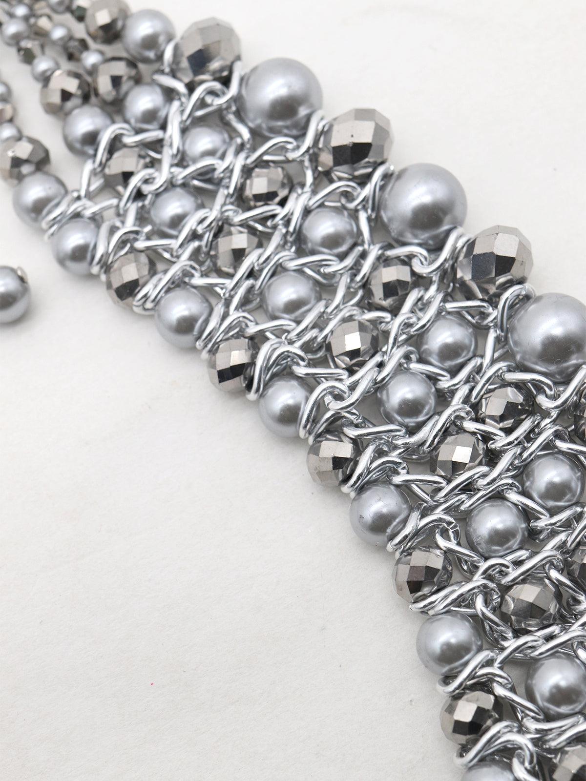 Women's Adorning Grey Pearl Necklace - Odette