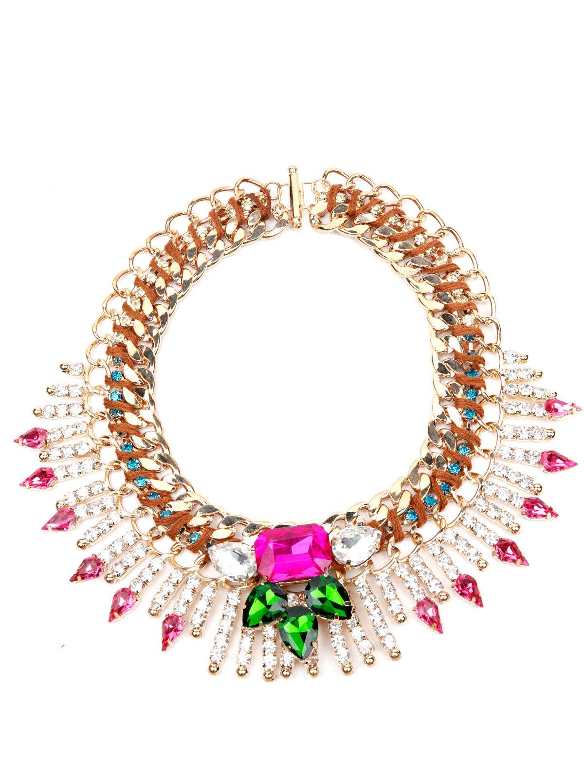 Women's All Rounded Stunning Statement Choker Necklace - Odette