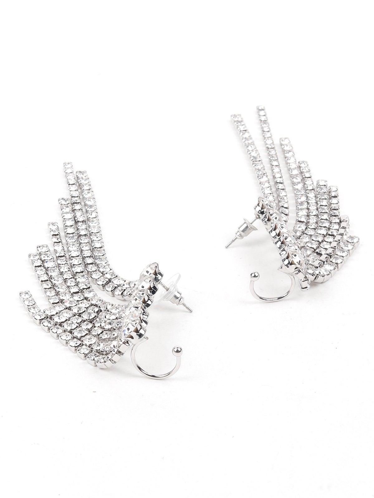 Women's Amazing Crystal Studded Statement Earrings - Odette