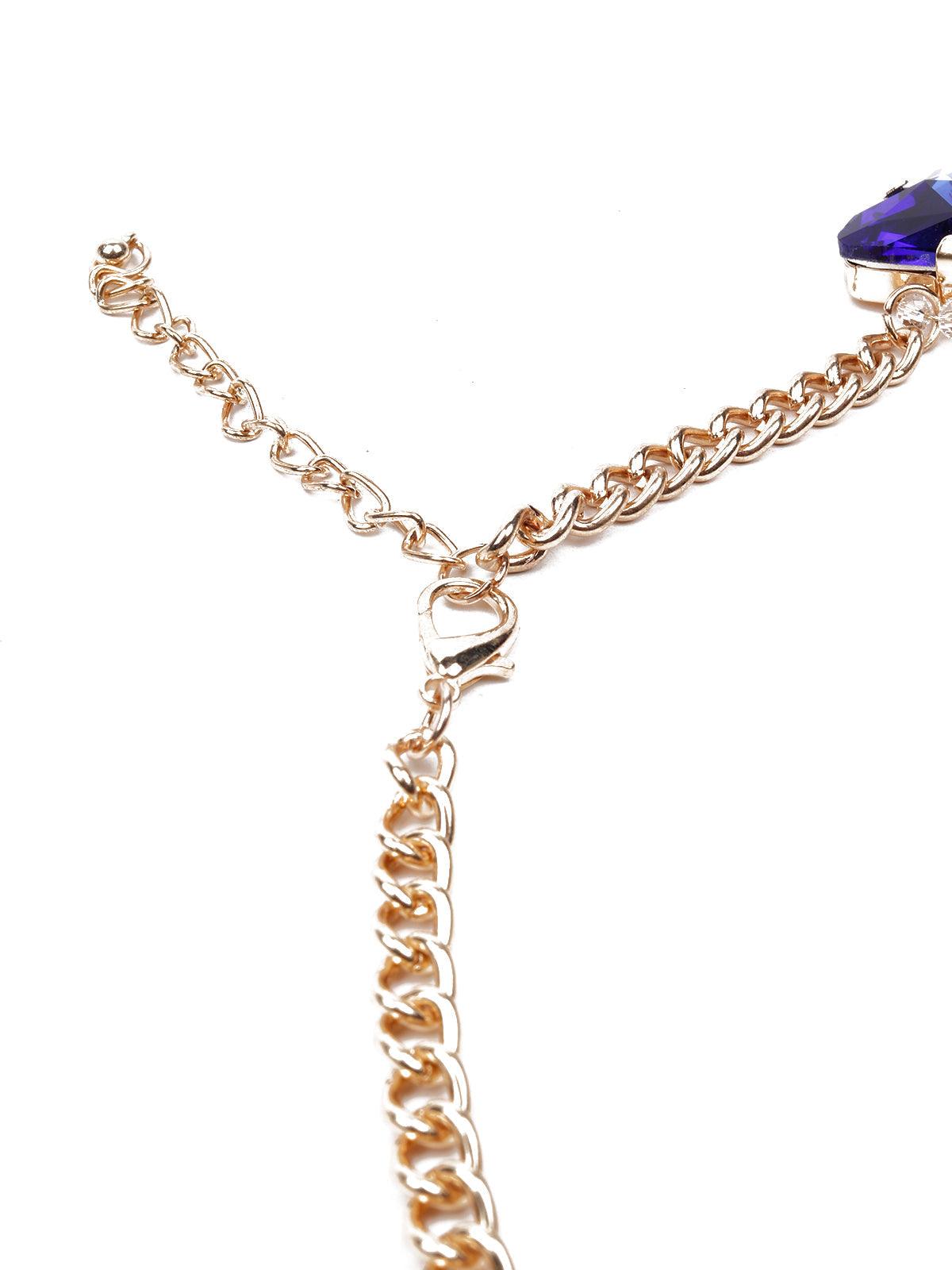 Women's Amazingly Stunning Crystal-Studded Three-Piece Necklace Set Gemstone Embellished Crystal Necklace - Odette