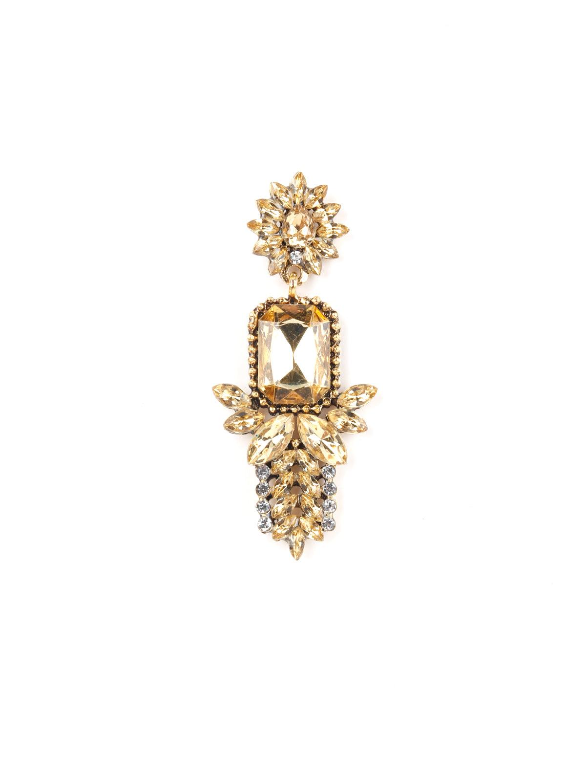 Women's Ani Golden Crystal Dangle Earrings - Odette