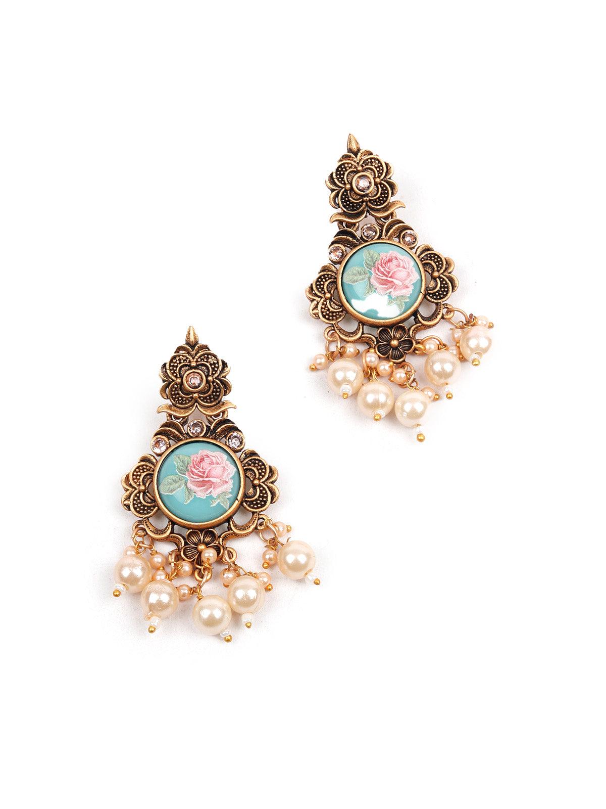 Women's Antique Pearl Drop Earrings - Odette