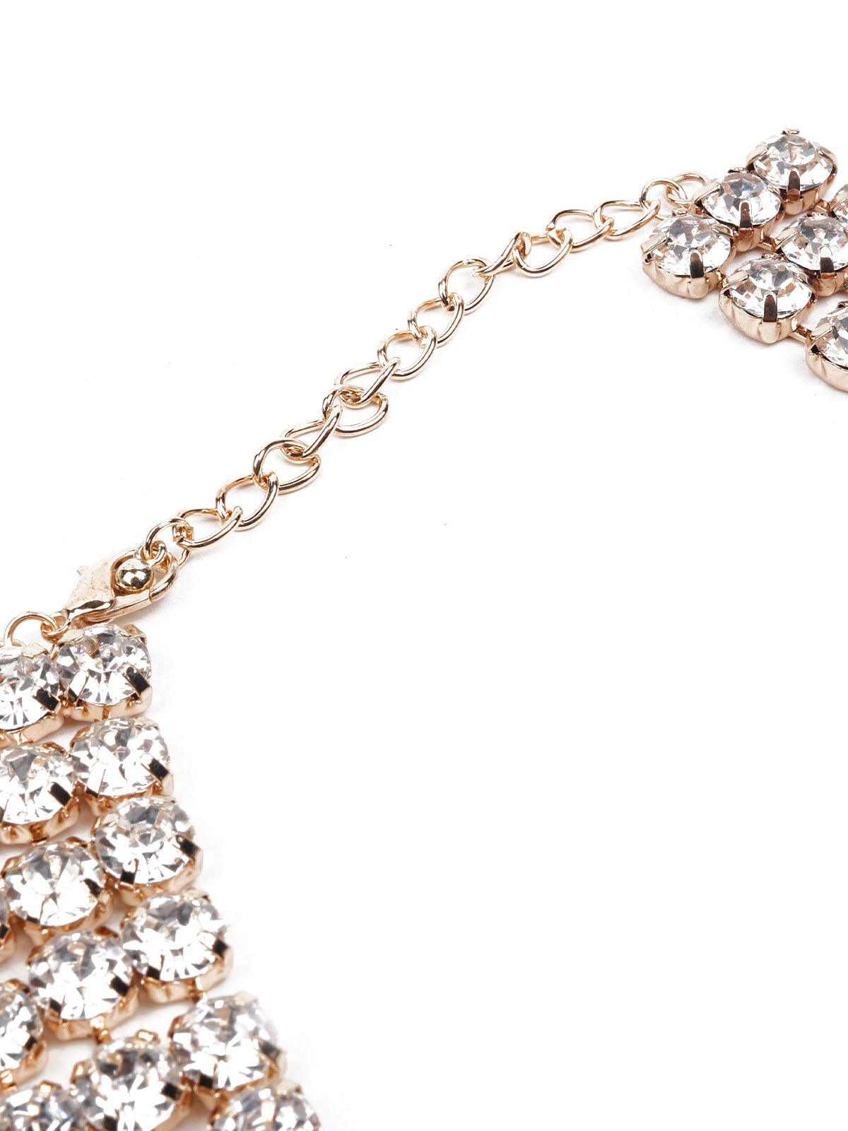 Women's Artificial Crystal Layered Statement Necklace - Odette