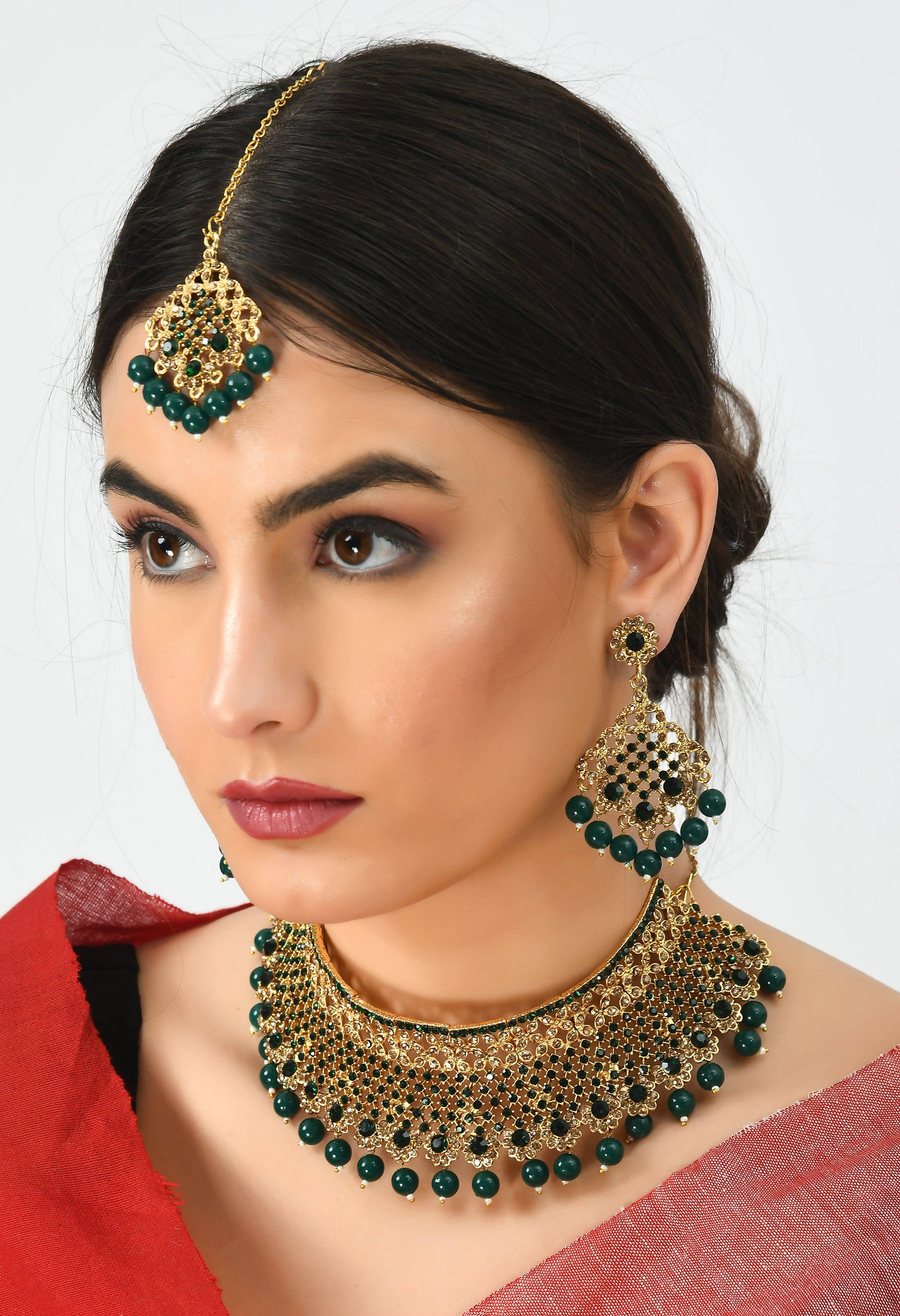 Johar Kamal Traditional Indian Design heavy Kundan Necklace Set Jkms_042