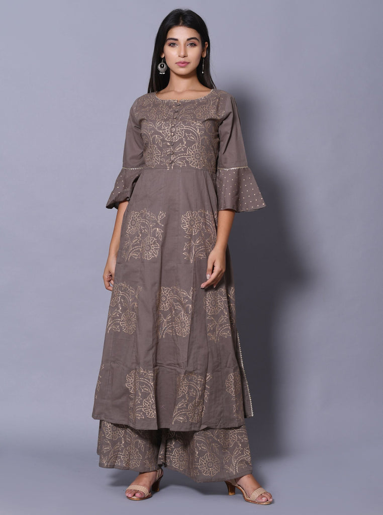 Women's Anarkali Kurta With Palazzo (2Pc Set)