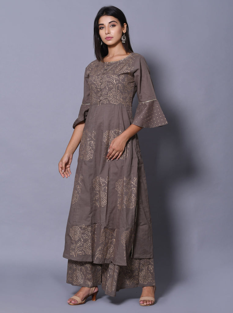 Women's Anarkali Kurta With Palazzo (2Pc Set)