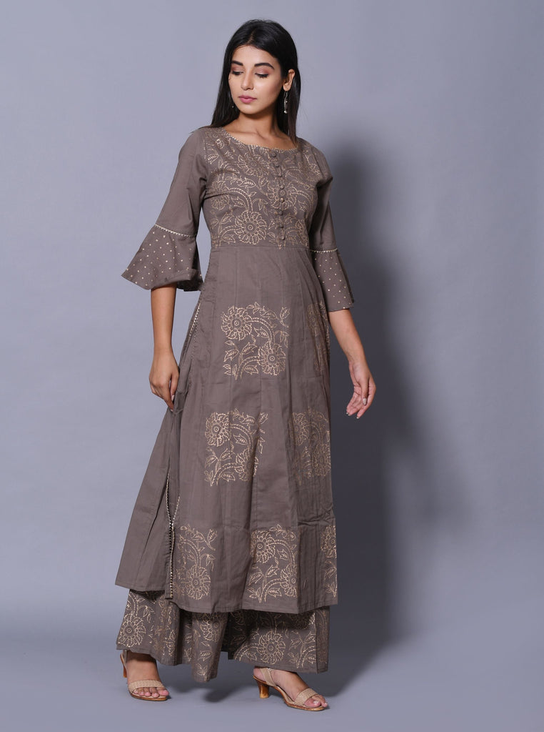 Women's Anarkali Kurta With Palazzo (2Pc Set)