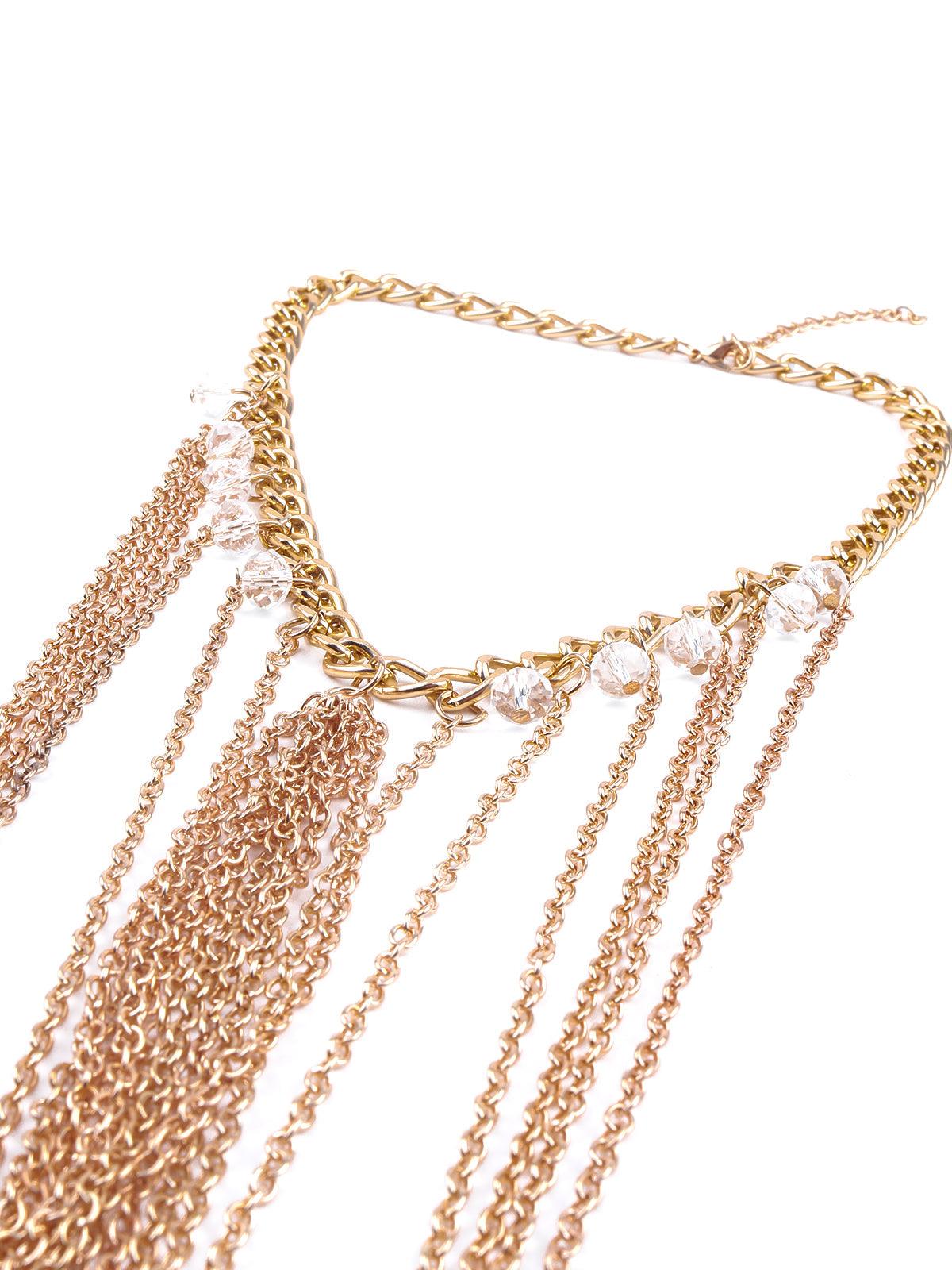 Women's Awesome Gold-Tone Exclusive Body Chain For Women - Odette