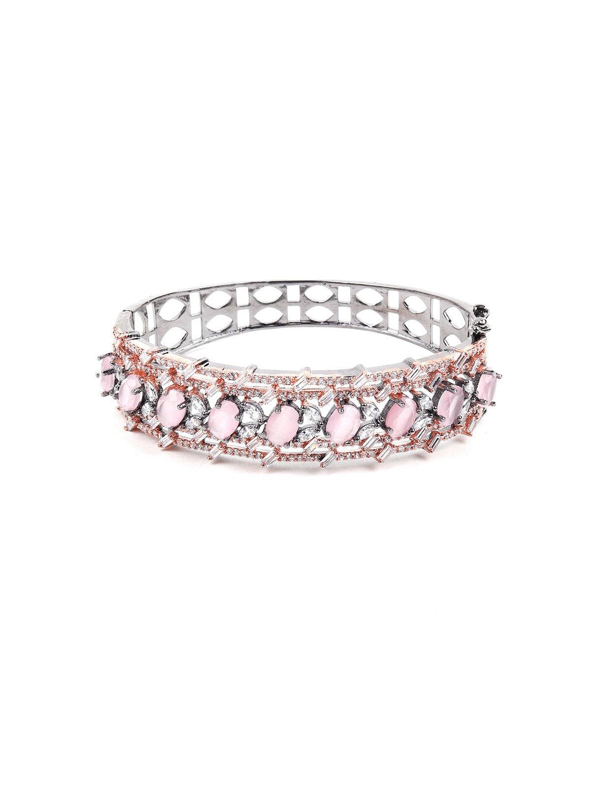 Women's Baby Pink Crystal Bracelet - Odette