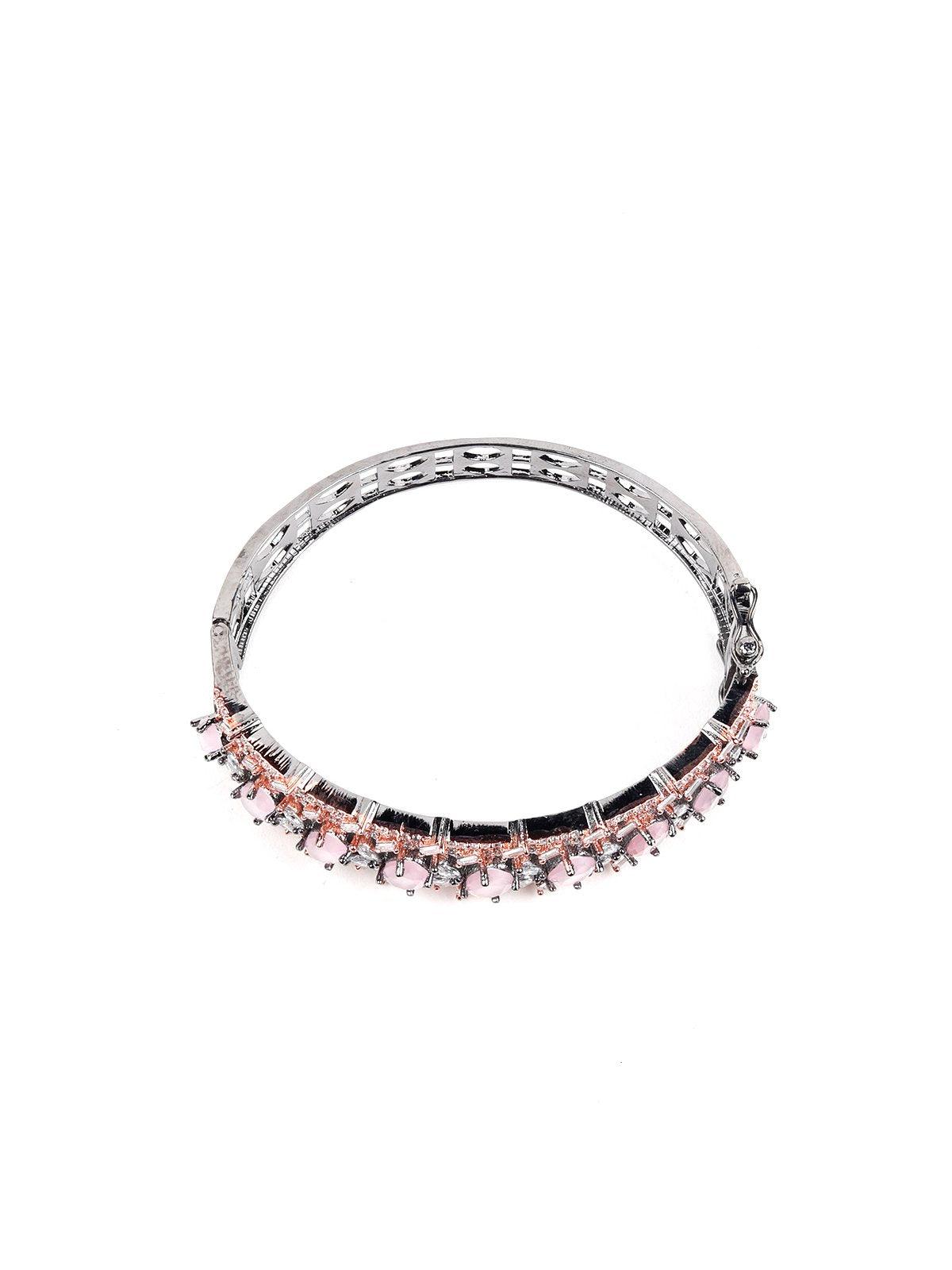 Women's Baby Pink Crystal Bracelet - Odette