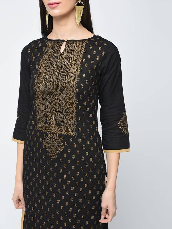 Women's Block Printed Straight Kurta