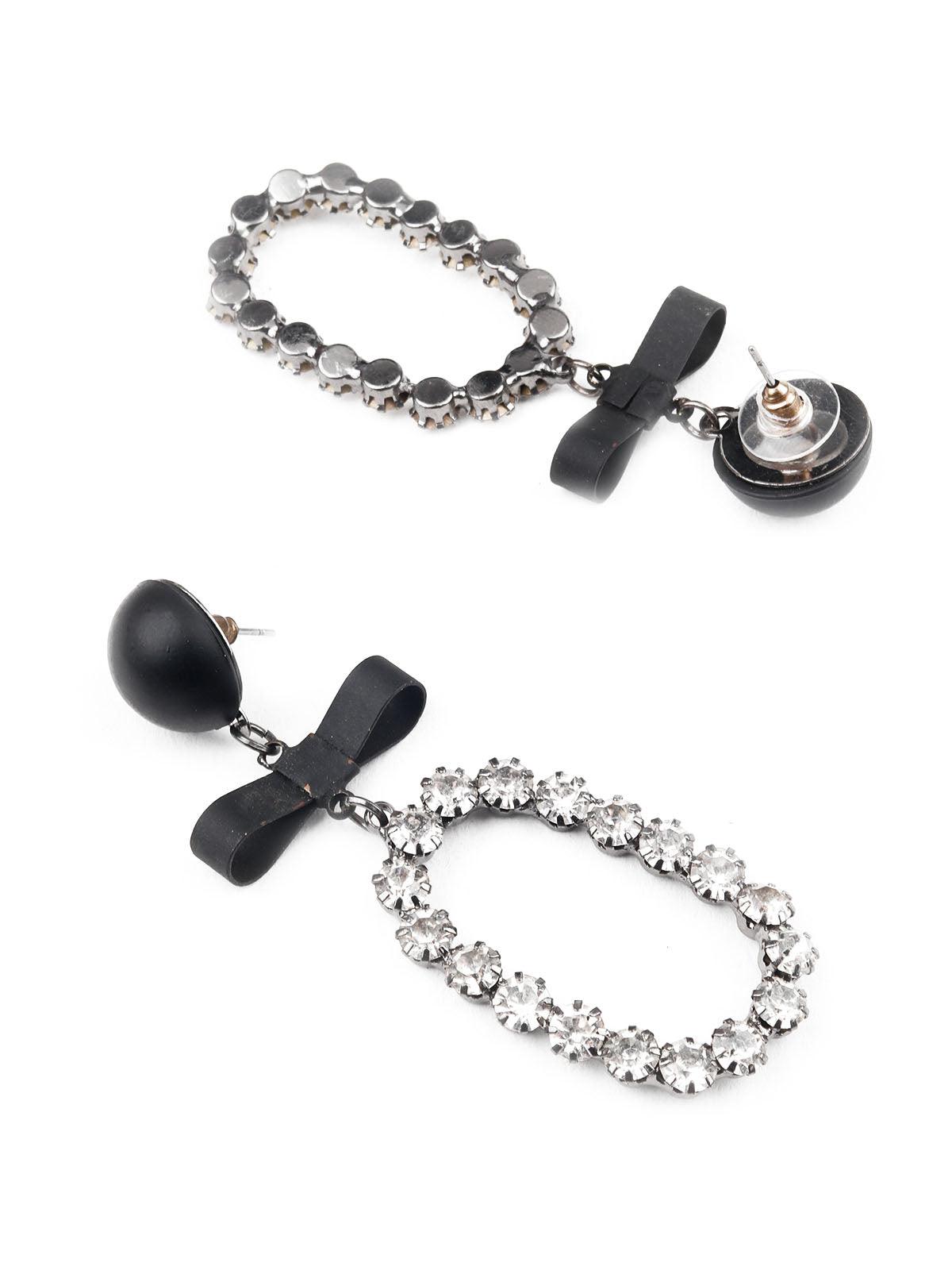 Women's Black Dangle Earrings - Odette