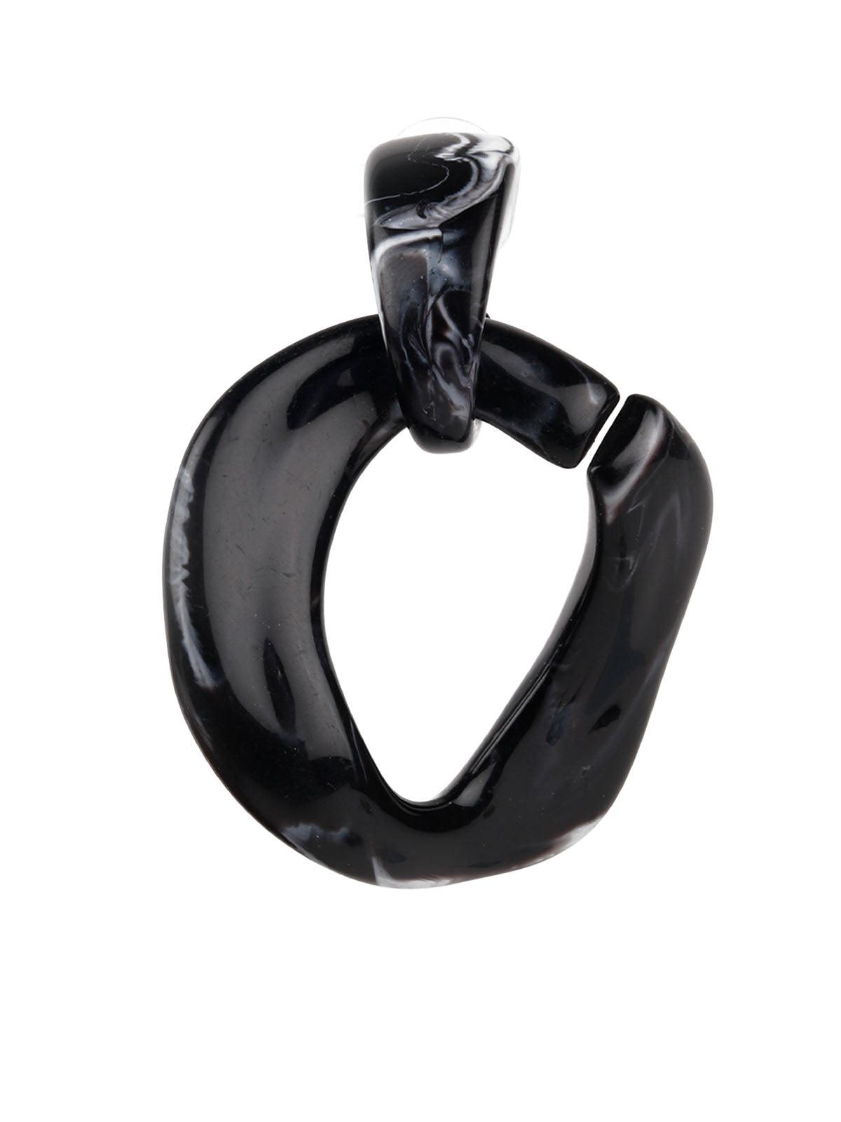 Women's Black Hoop Earrings - Odette