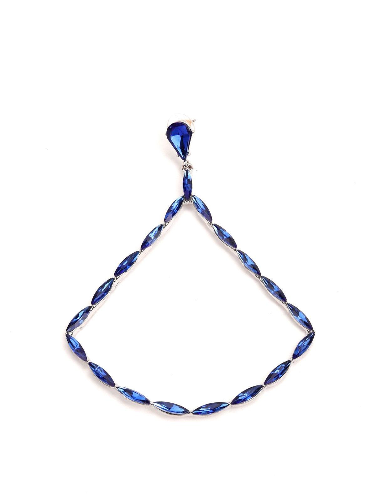 Women's Blue Pendulam Stone Earring - Odette