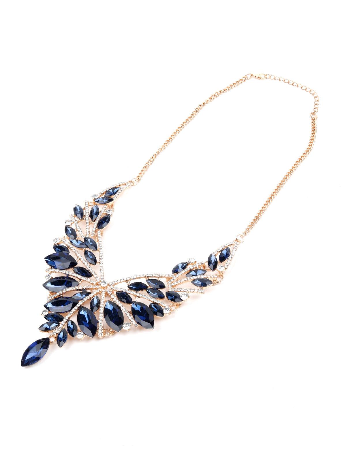 Women's Blue Stone Elegant Necklace - Odette