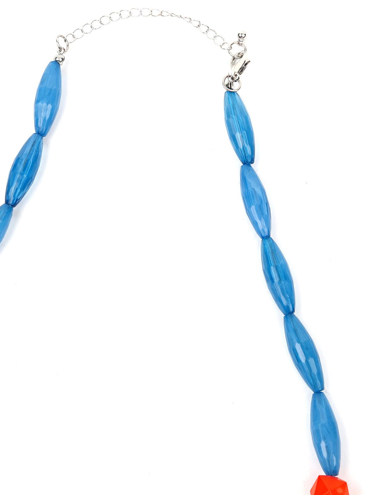 Women's Blue Stylish Necklace Set - Odette