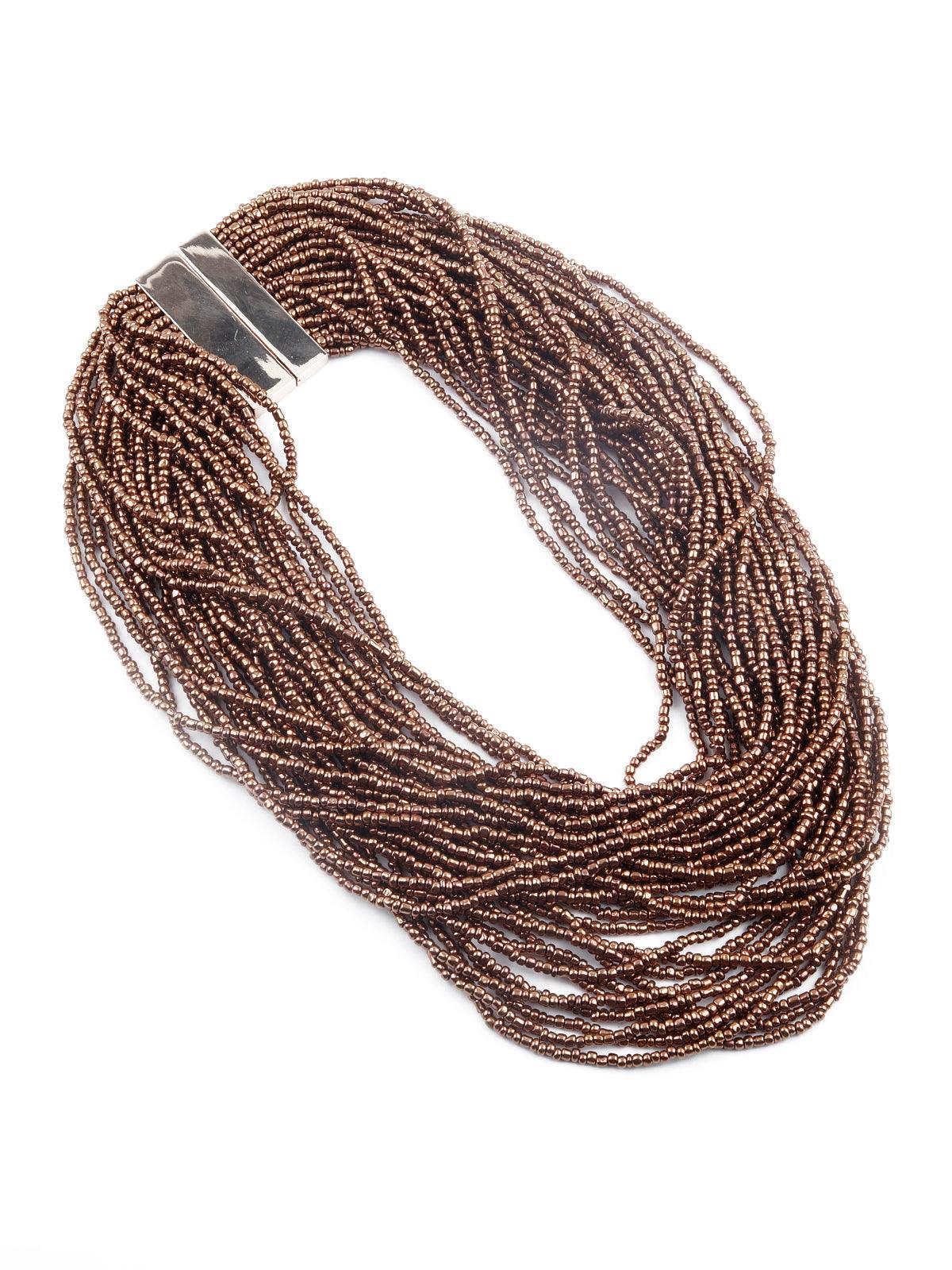 Women's Boho Brown Styled Layered Necklace For Women - Odette