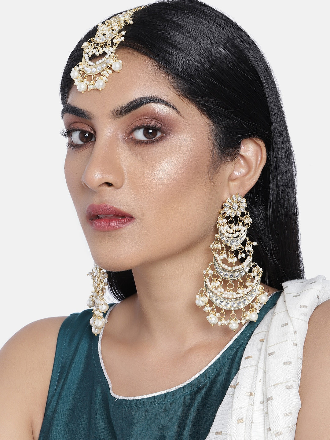 Buy Gold-Toned & White Earrings for Women by The Pari Online | Ajio.com
