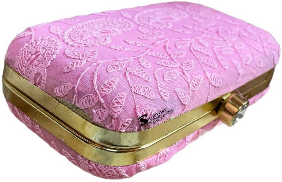 Women's Chicken Box Clutch Bag Purse For Bridal, Casual, Party, Wedding - Baby Pink - Ritzie